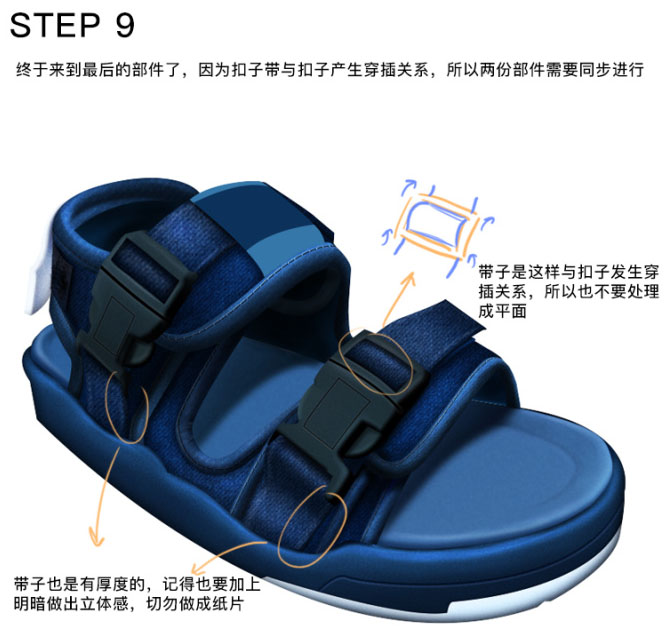 如何绘制一双凉鞋?使用PS钢笔工具绘制一双凉鞋教程