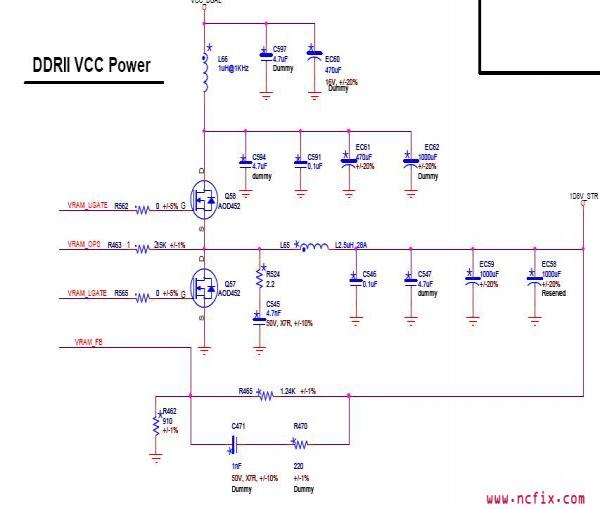 A7VMX主板DDRII供电部分电路图”