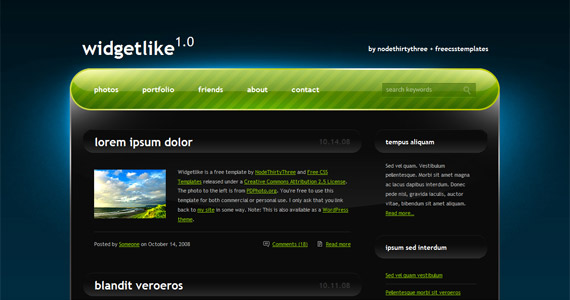 widgetlike-css-xhtml-template