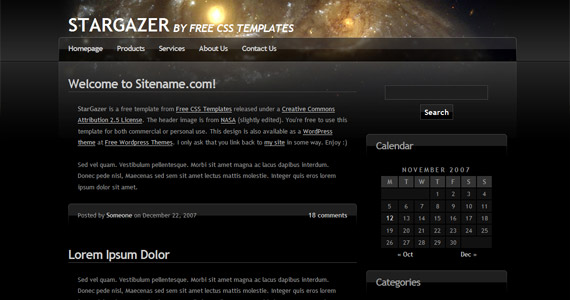 stargazer-css-xhtml-template