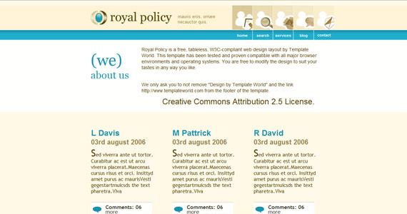 royal-policy-xhtml-css-template