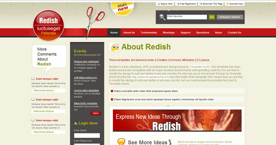 redish-xhtml-css-template