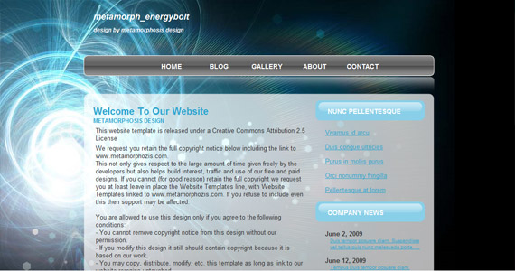 metamorph-xhtml-css-template