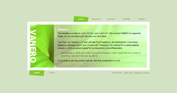 vanero-xhtml-css-template