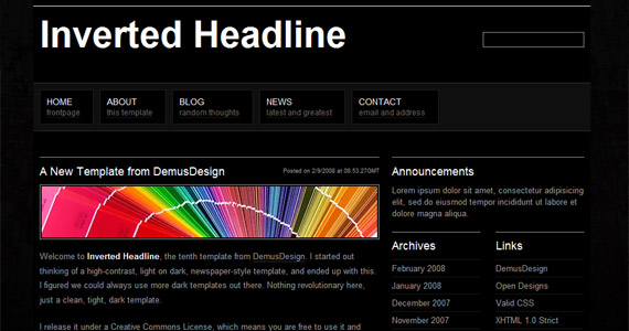 headline-xhtml-css-template