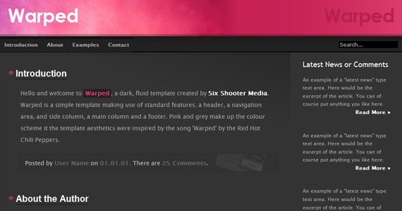 warped-xhtml-css-template