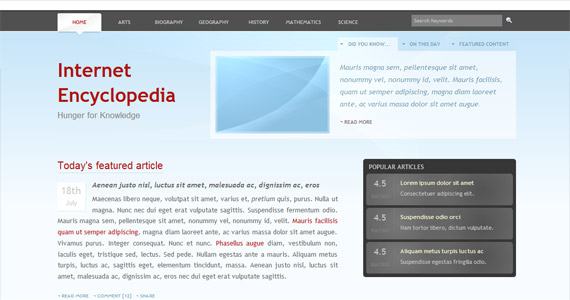 internet-xhtml-css-template