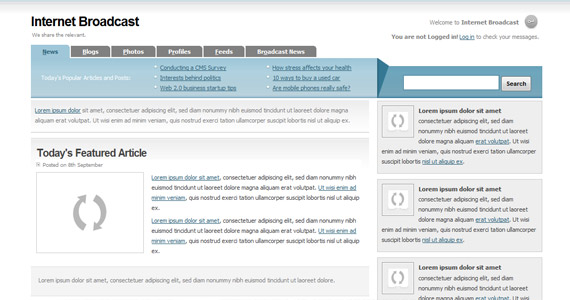 internet-broadcast-xhtml-css-template
