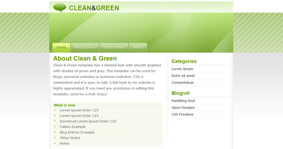 clean-and-green-xhtml-css-模板