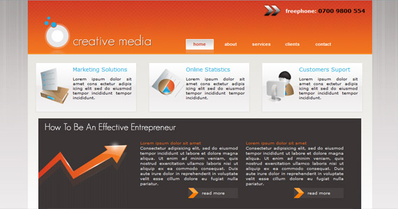 creative-media-xhtml-css-模板