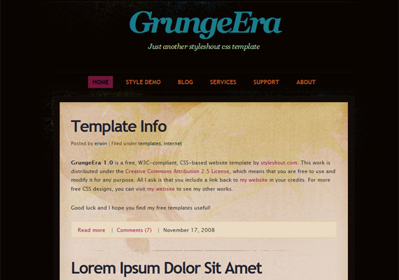 grunge-era-css-模板