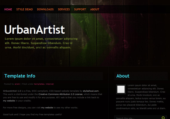 urban-artists-css-xhtml-template