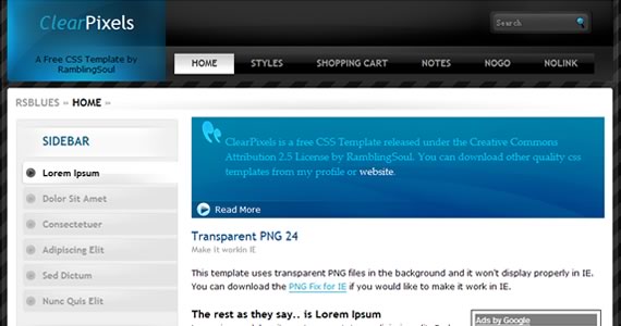 clear-pixels-xhtml-css-模板