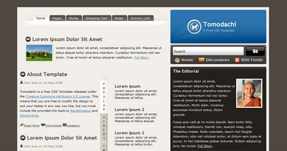 tomodachi-xhtml-css-模板