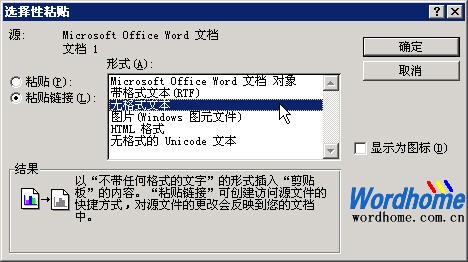 粘贴为链接